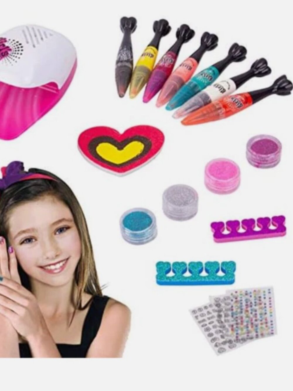 Kids Nail Art Pen Set, Pretend Beauty Salon Toy with Colorful Nail Pens - Picture 10 of 12